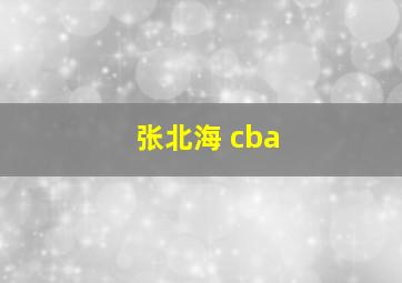 张北海 cba